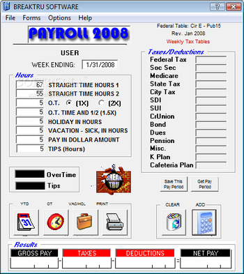 Breakthru Payroll 2008 screenshot