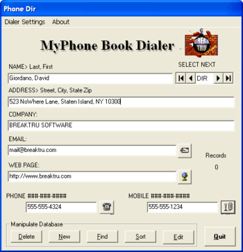 BREAKTRU MyPhone Book Dialer screenshot 2