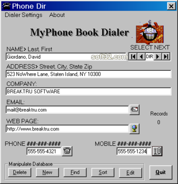 BREAKTRU MyPhone Book Dialer screenshot 3
