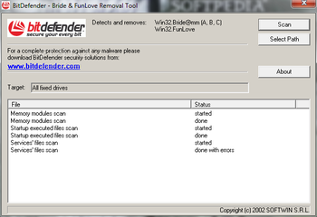 Bride & FunLove Removal Tool screenshot