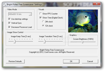 Bright Fishes Screensaver screenshot 2