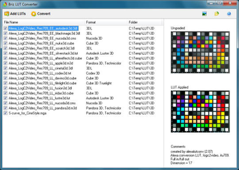 Briz LUT Converter screenshot