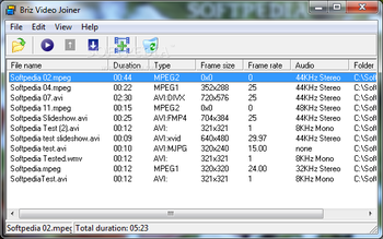 Briz Video Joiner screenshot