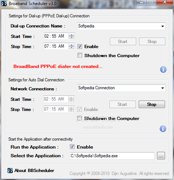 Broadband Scheduler screenshot