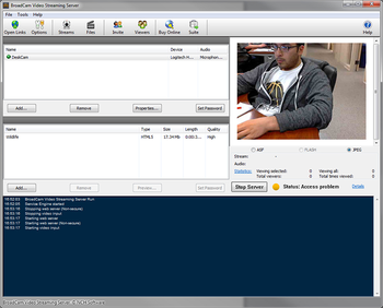 BroadCam Streaming Video Server Free screenshot 2