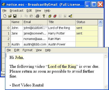 Broadcast By Email screenshot 2