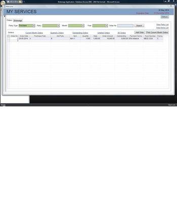 Brokerage Application screenshot