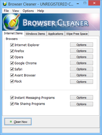 Browser Cleaner screenshot