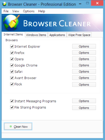 Browser Cleaner Portable screenshot