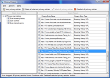 Browser History Cleaner screenshot