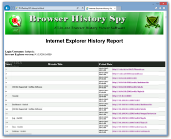 Browser History Spy Portable screenshot 2