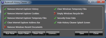 Brytersoft History Cleaner screenshot