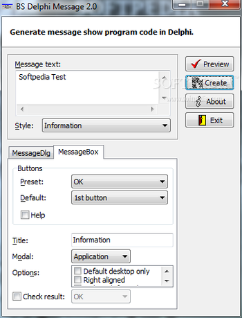 BS Delphi Message screenshot 2