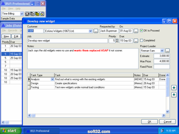 BS1 Professional Time Billing screenshot 2