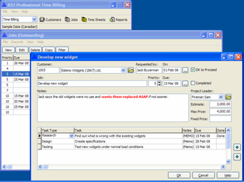 BS1 Professional Time Billing screenshot 3