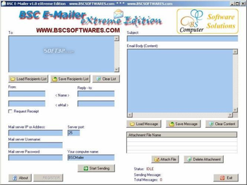 BSC E-Mailer eXtreme Edition screenshot 3