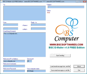 BSC E-Mailer Free Edition screenshot