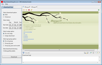 BSE Datadownloader screenshot