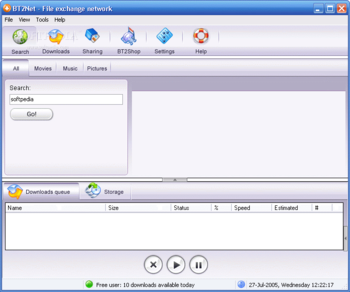 BT2Net Downloader screenshot