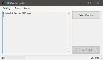 BTCWareDecrypter screenshot
