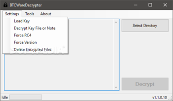 BTCWareDecrypter screenshot 2