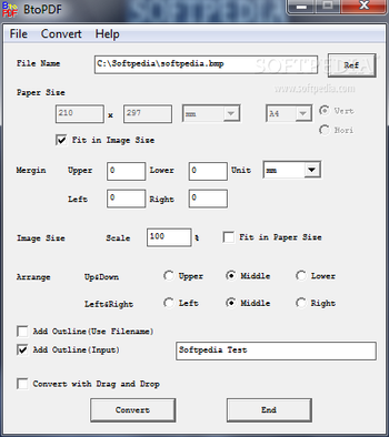 BtoPDF screenshot