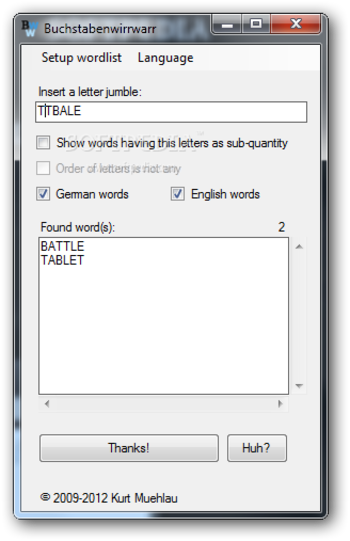 Buchstabenwirrwarr screenshot