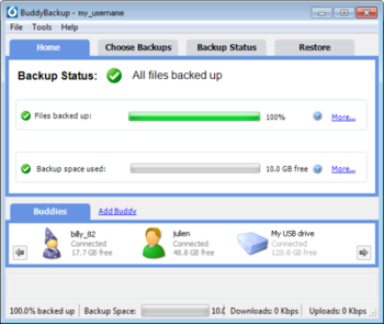 BuddyBackup screenshot