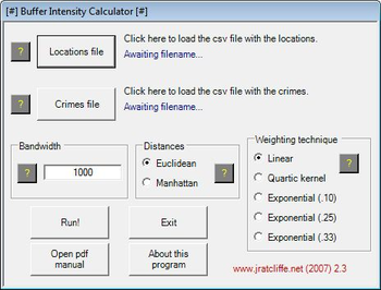 Buffer Intensity Calculator screenshot