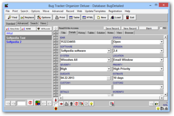 Bug Tracker Deluxe screenshot 2