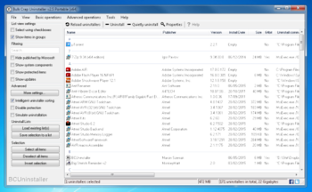 Bulk Crap Uninstaller screenshot