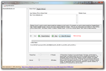 Bulk Email Extractor screenshot