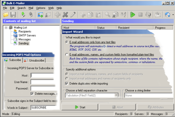 Bulk Email mailer screenshot