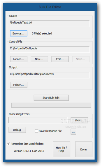 Bulk File Editor screenshot