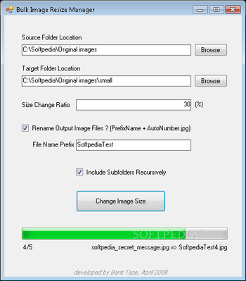 Bulk Image Resizer screenshot