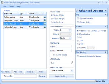 Bulk Image Resizer screenshot