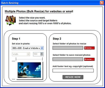 Bulk Photo Resizer screenshot