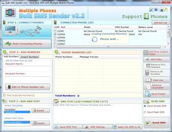 Bulk SMS Sender 4 Phones screenshot