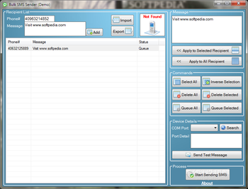 Bulk SMS Sender screenshot