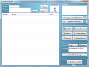 Bulk SMS Sender screenshot