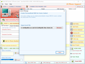 Bulk SMS Sender MultiplePhone screenshot 2