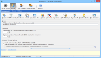 BulletProof FTP Server screenshot 9