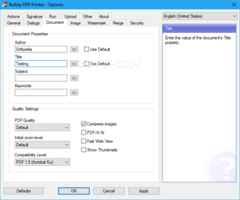 BullZip PDF Printer screenshot 3