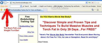Burn Fat Lose Weight Toolbar screenshot