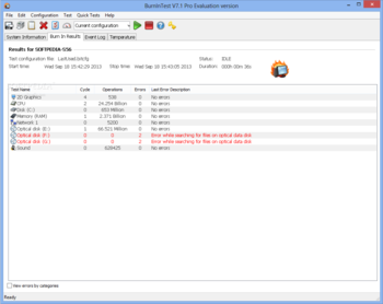 BurnInTest Professional screenshot 2