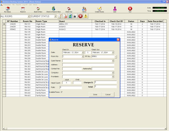 Business Booking System 2014 screenshot