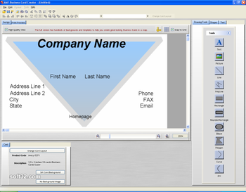Business Card Creator for Word screenshot