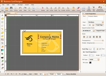 Business Card Designer screenshot
