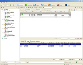 Business management software screenshot 2