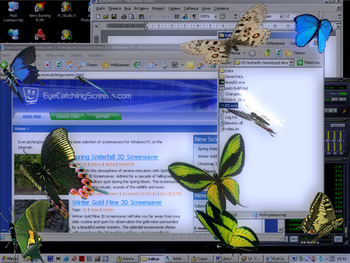 Butterfly Desktop 3D Screensaver screenshot 2